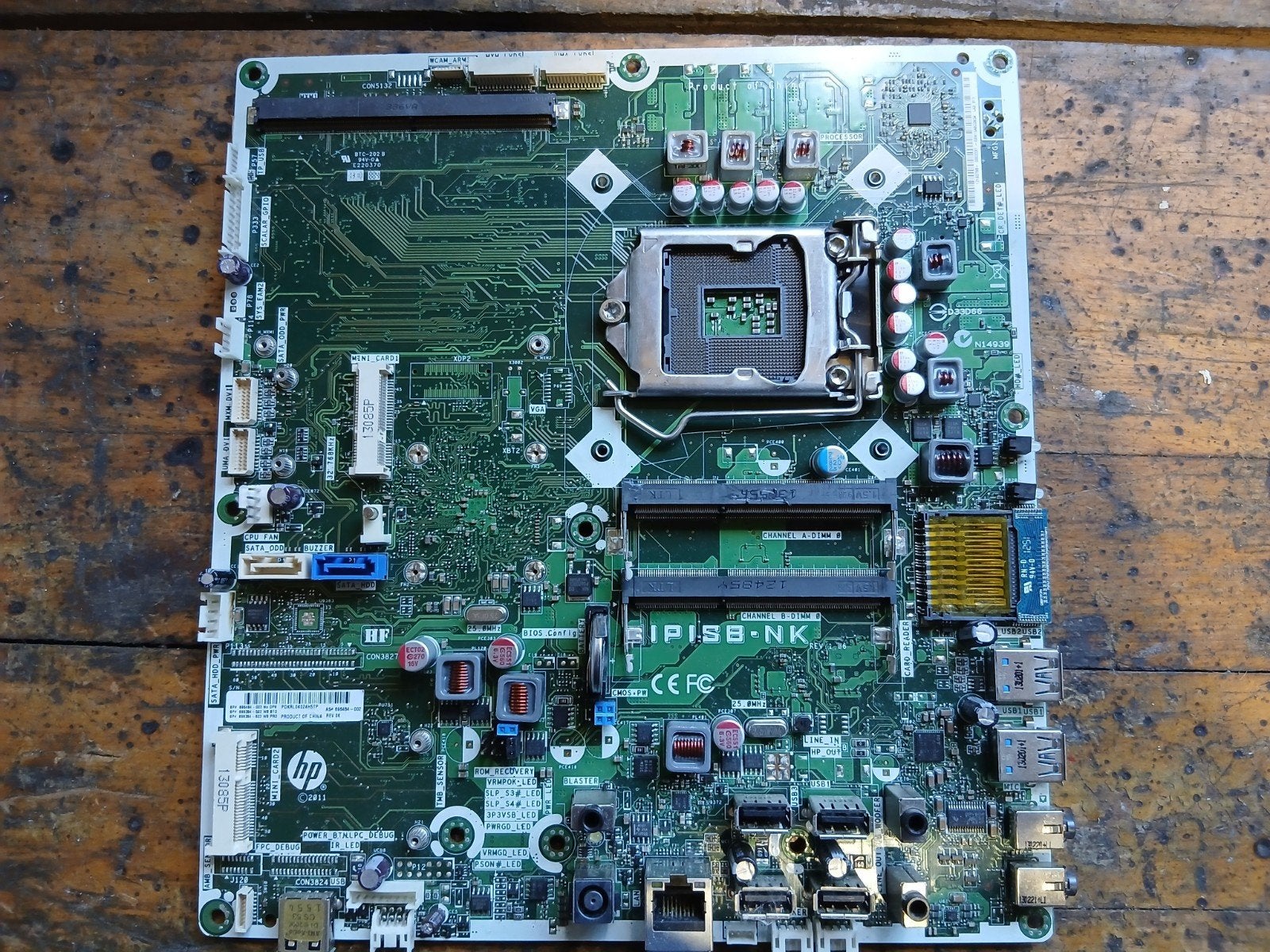 HP Moederbord IPISB-NK Socket 1155 DDR3, Gebruikt, HP, Onbekend, DDR3