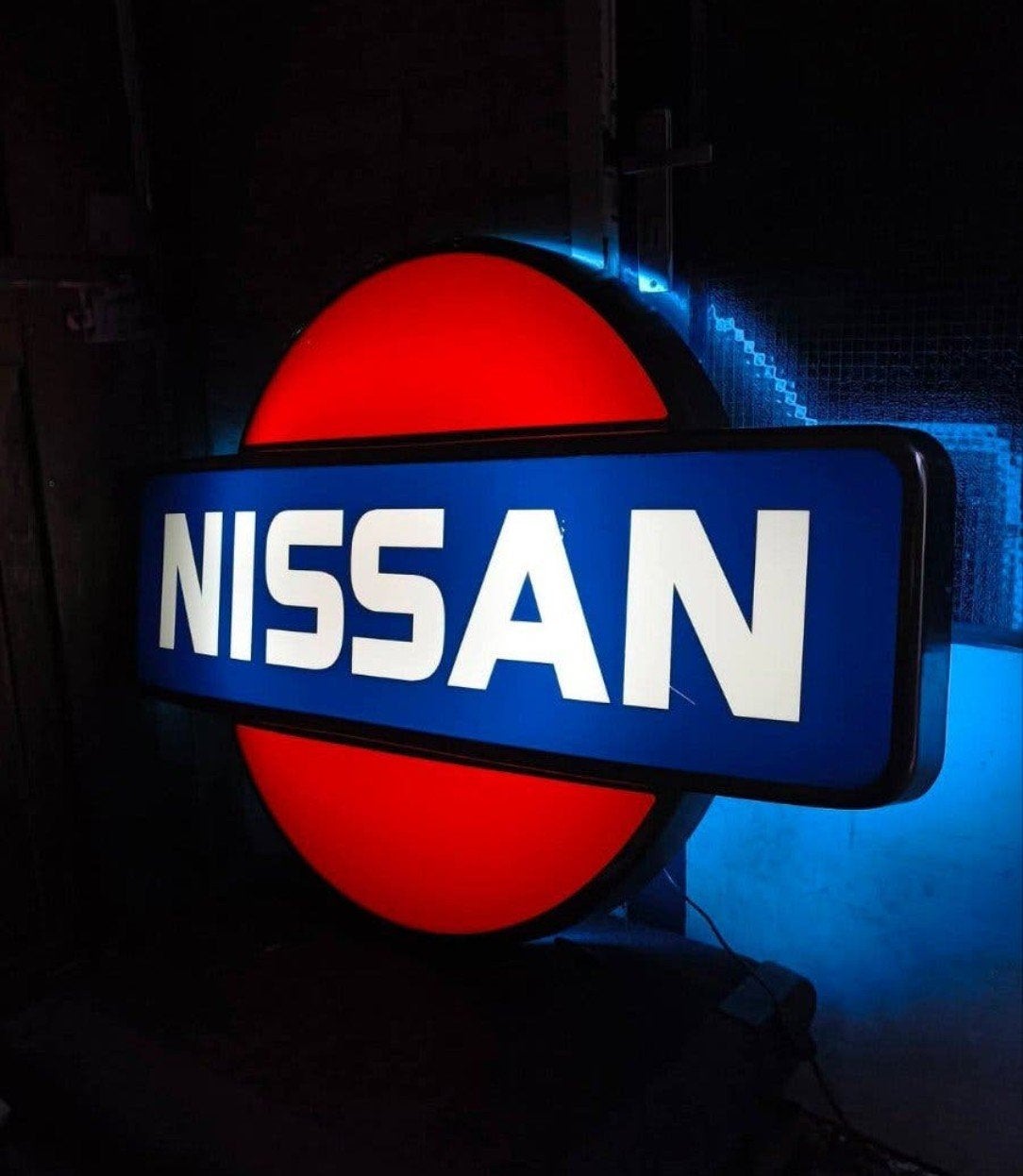 Vintage Nissan neonbord reclamebord, Ophalen, Auto's