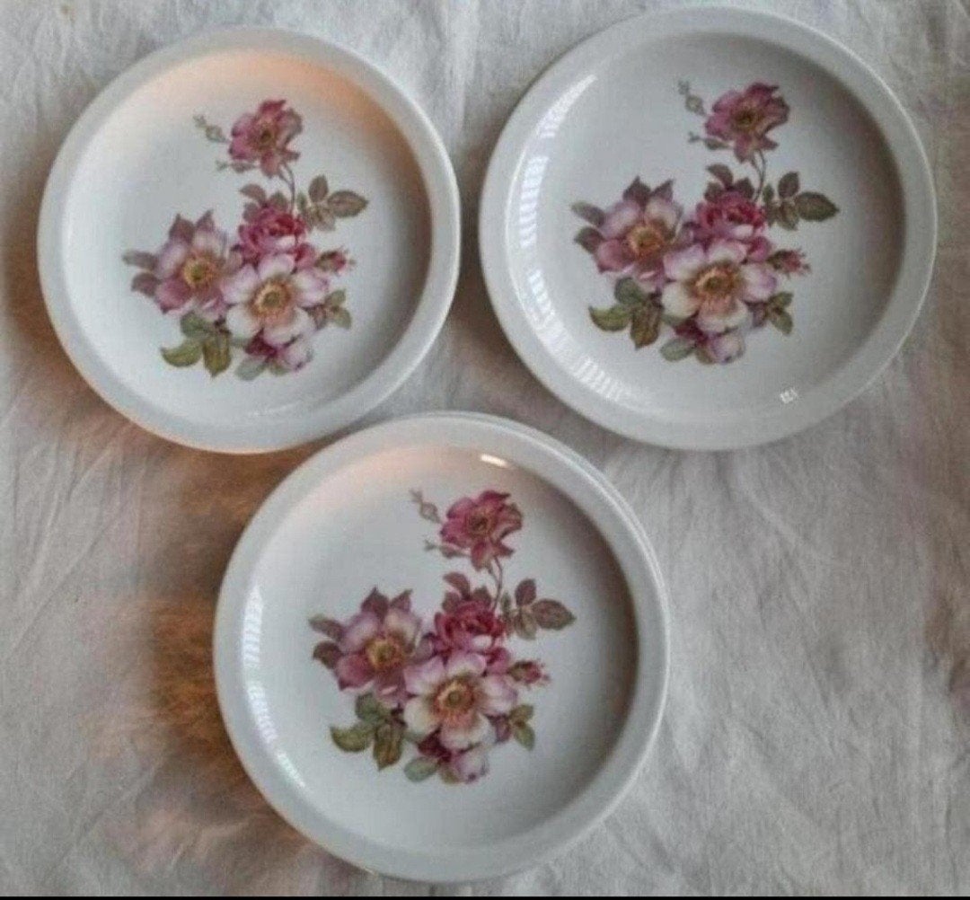 Schumann Arzberg Germany dessert borden roze roosjes, Antiek en Kunst, Ophalen of Verzenden