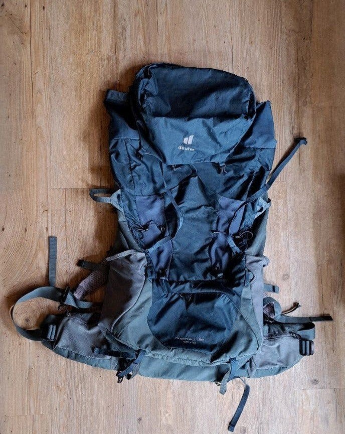 Backpack Deuter Aircontact Lite 65+10 liter, 40 cm of meer, Gebruikt, Trekking, 60 cm of meer
