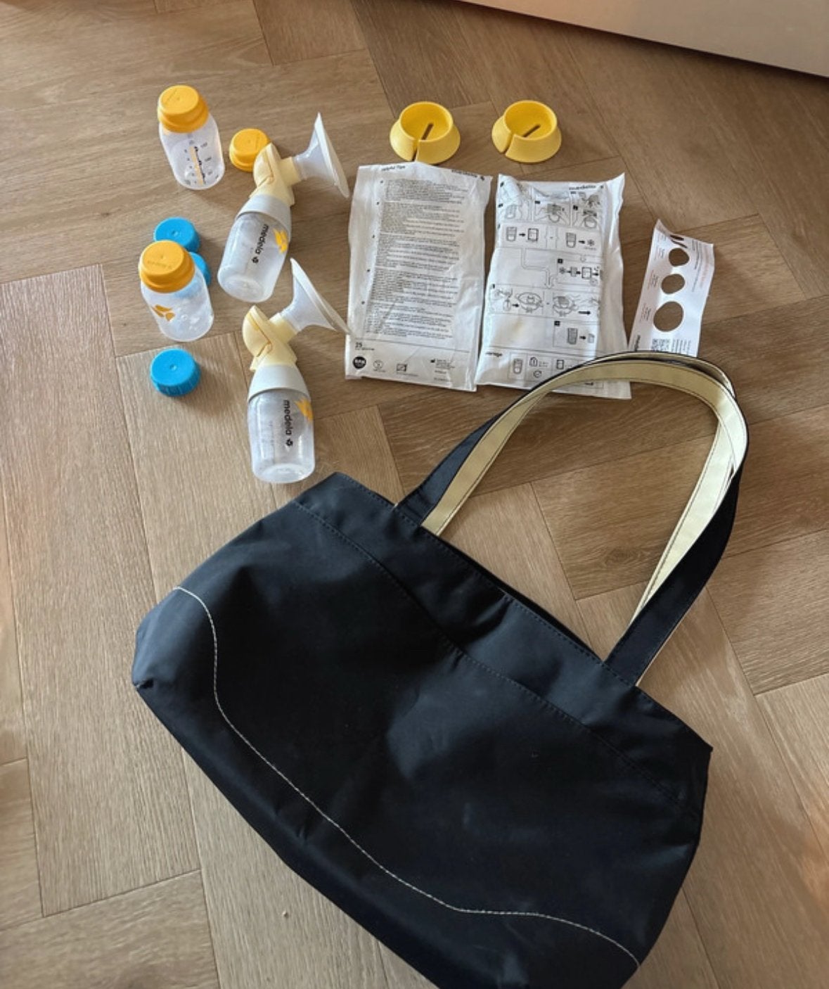 Medela freestyle tas en accessoires medela borstschild 24mm, Ophalen of Verzenden, Gebruikt, Borstkolf, Medela