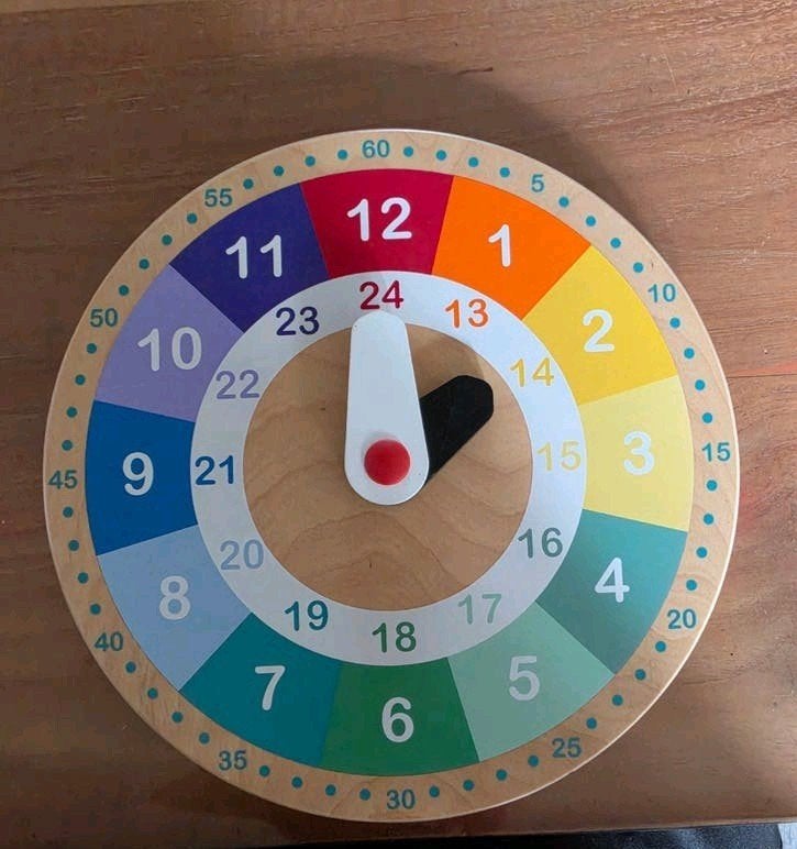IKEA UNDERHÅLLA Houten Klok om te Leren Klokkijken, Ophalen, Zo goed als nieuw, Taal en Lezen