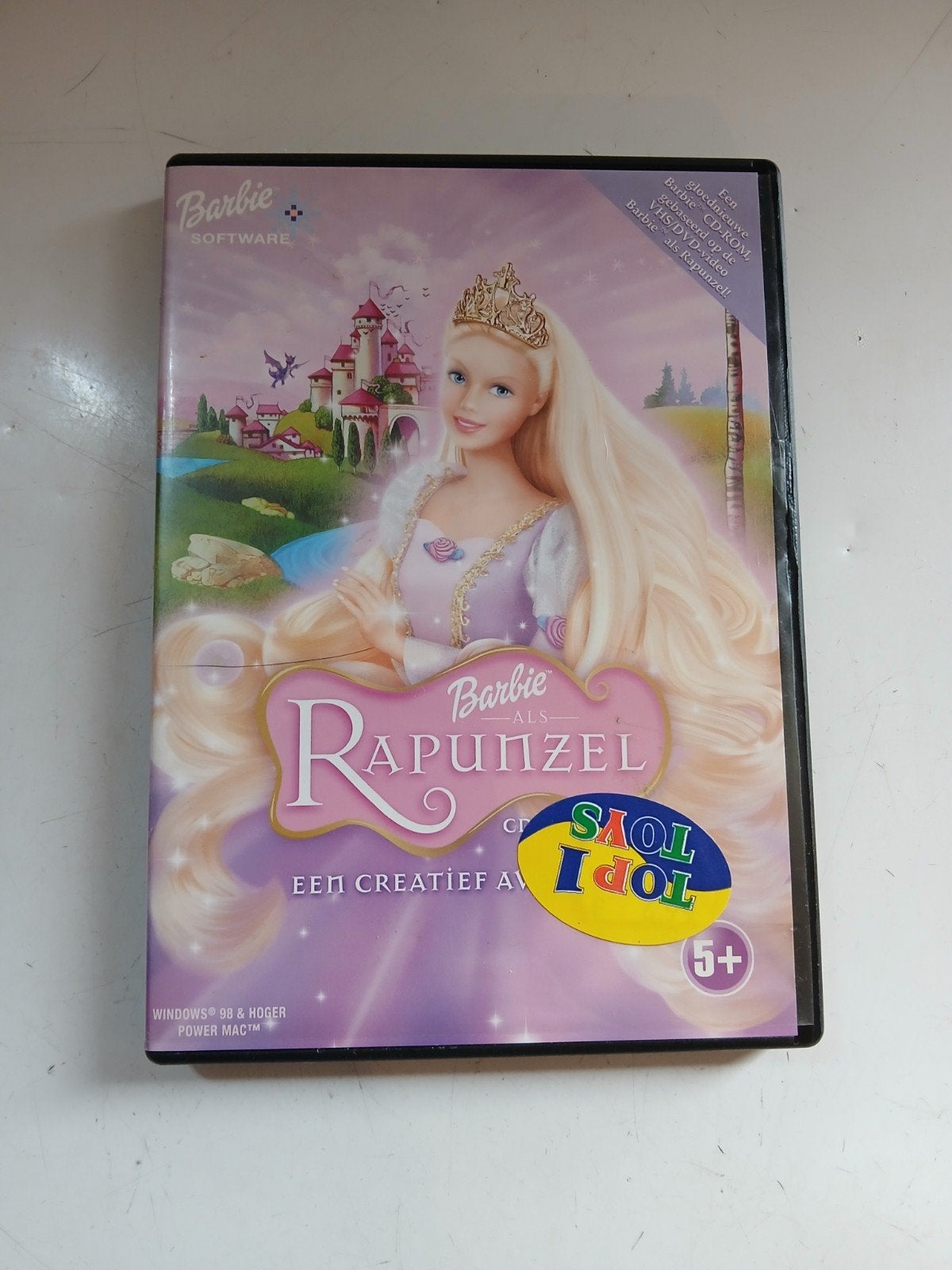 Barbie als Rapunzel CD-ROM - Creatief Avontuur (5+), Spelcomputers en Games, Games | Pc, Gebruikt, Puzzel en Educatief, 1 speler