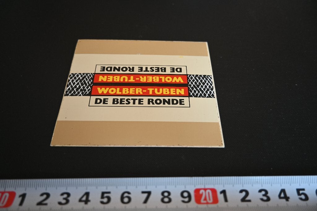 sticker fiets velgen: wolber-tuben de beste ronde, Ophalen of Verzenden, Zo goed als nieuw