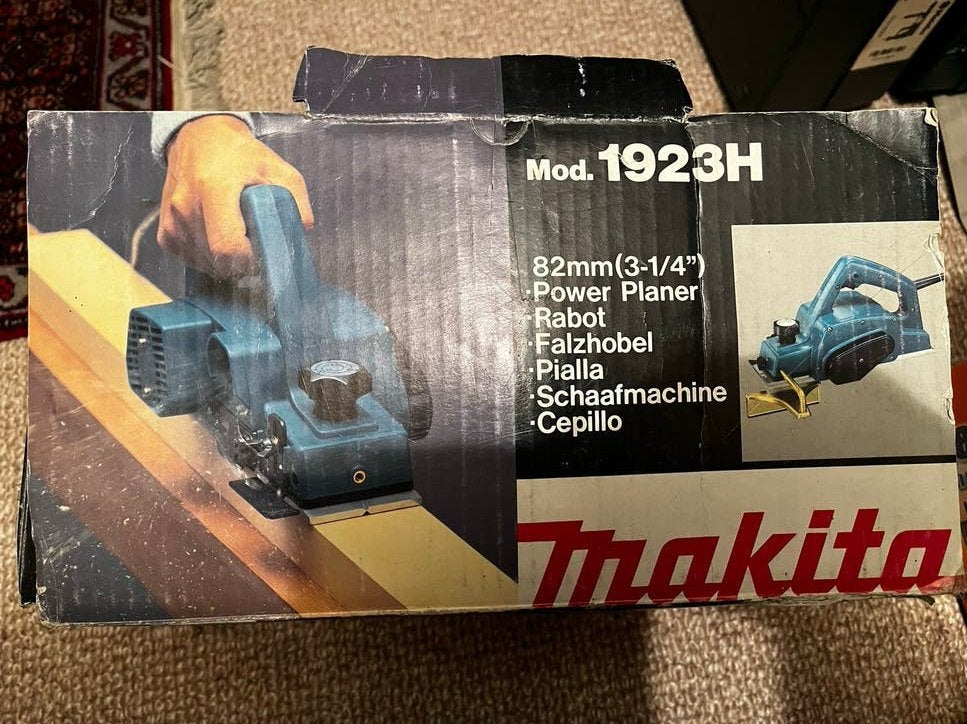 Makita 1923H Elektrische Schaafmachine 82mm, Ophalen of Verzenden, Gebruikt, Elektrisch