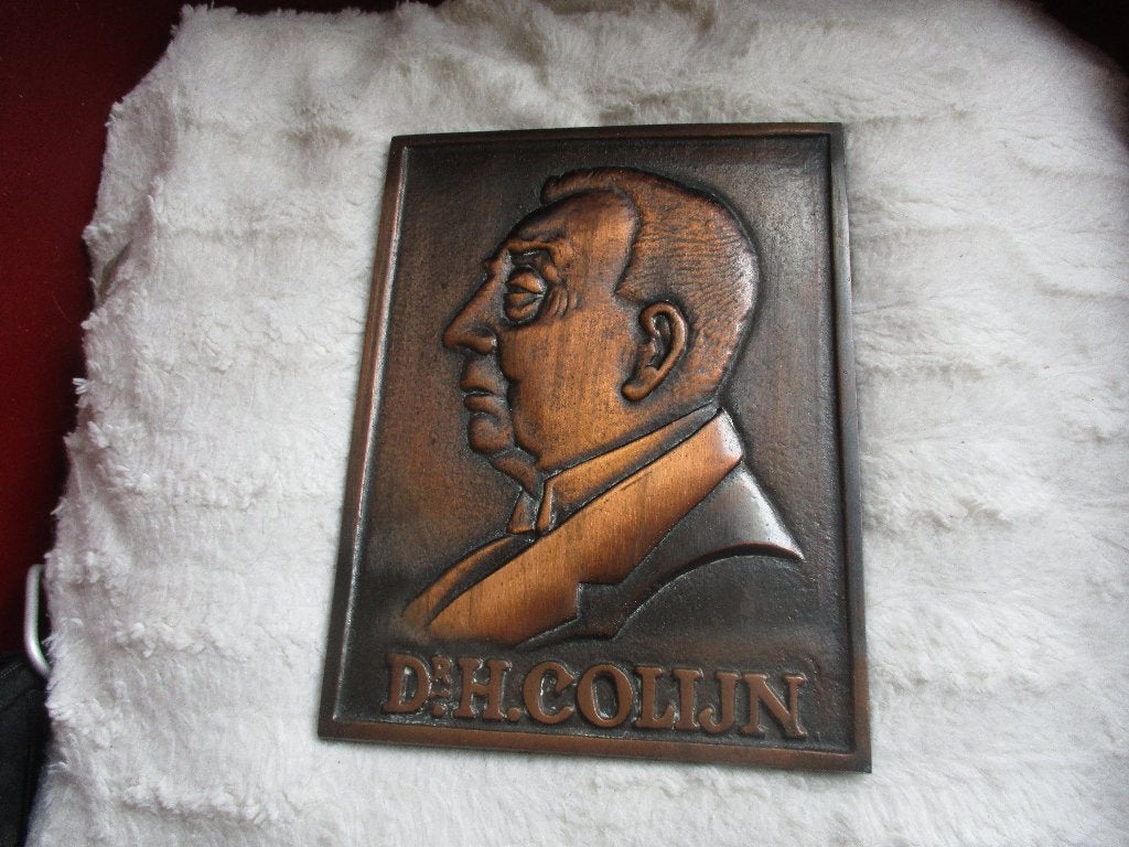 Bronzen plaquette Dr. H. Colijn, Ophalen of Verzenden
