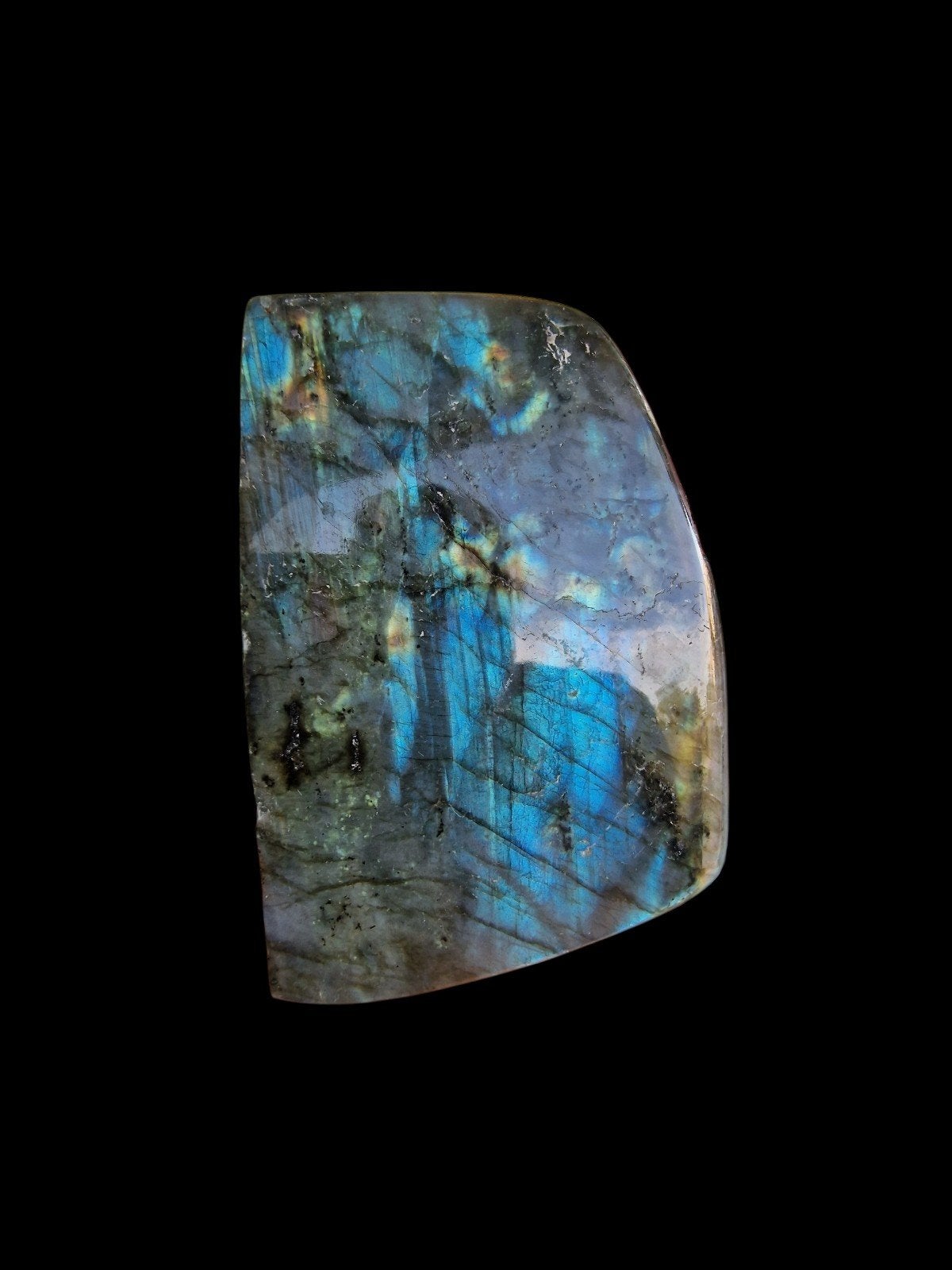 Labradoriet N311 - 217 gram, 5x8x2 cm, Verzamelen, Ophalen of Verzenden, Mineraal