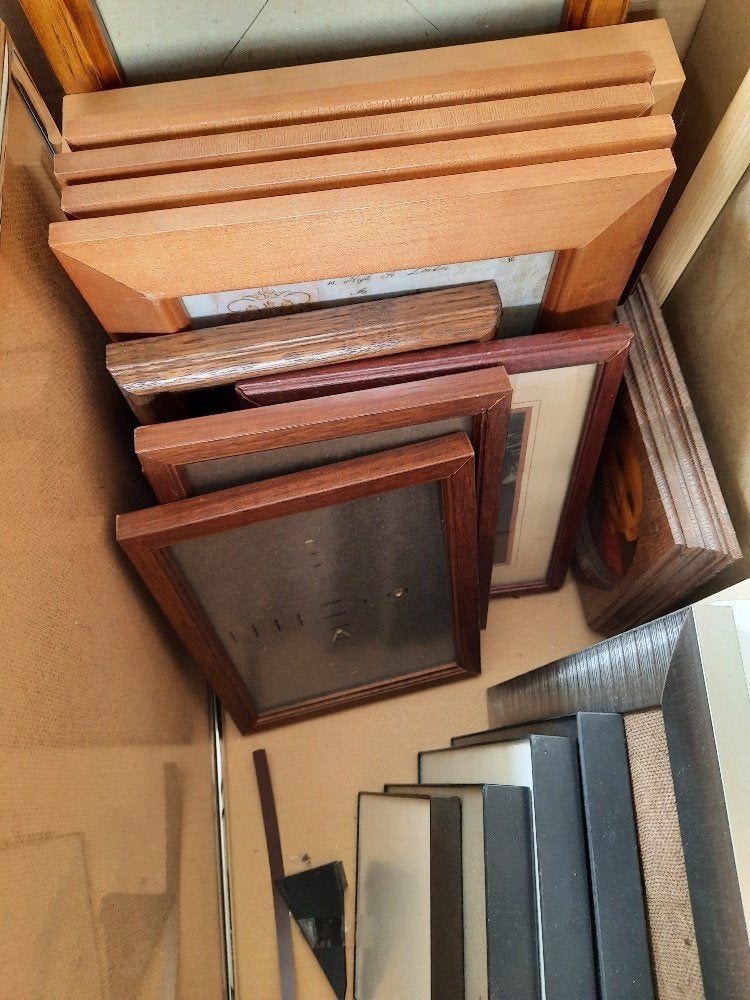 DOOS MET FOTOLIJSTJES, Ophalen of Verzenden, Gebruikt, Sierrand, Standaard fotolijst