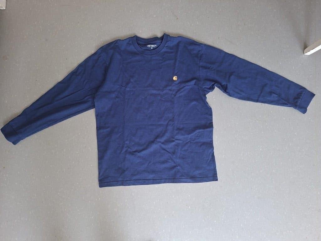 Carhartt zgan longsleeve heren, Kleding | Heren, T-shirts, Maat 52/54 (L), Blauw, Carhartt, Ophalen of Verzenden