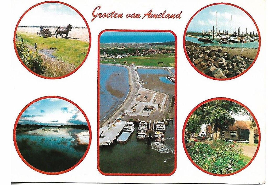 Ameland- -5-luik., Verzenden, 1980 tot heden, Gelopen, Waddeneilanden