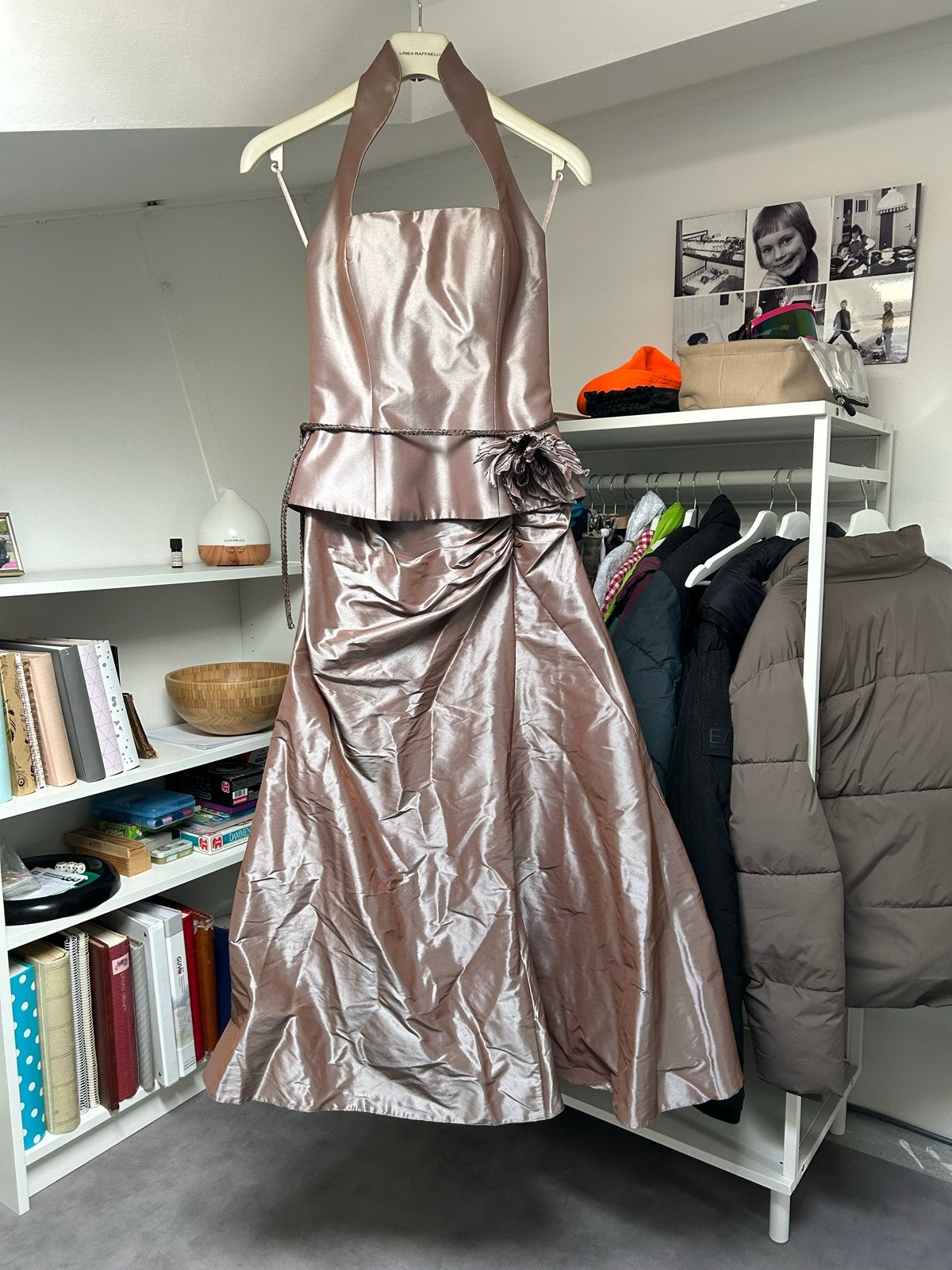 Mooie galajurk van Modeca Collection, maat 38, Kleding | Dames, Maat 38/40 (M), Galajurk, Bruin, Ophalen of Verzenden