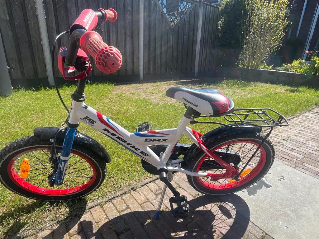 MBike BMX 16 inch kinderfiets - banden aan vervanging toe, Fietsen en Brommers, Ophalen, Gebruikt, Staal, 16 tot 20 inch