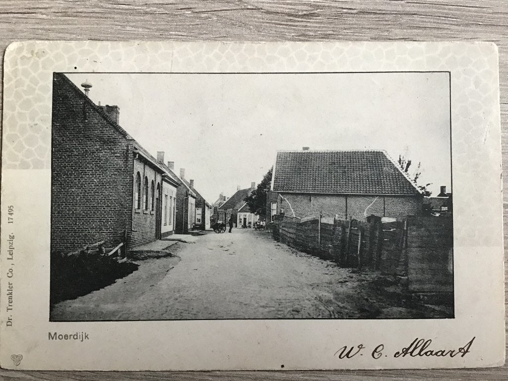 Oude Ansichtkaart Moerdijk - Gelopen (1902), Verzamelen, Ansichtkaarten | Nederland, Ophalen of Verzenden, Voor 1920, Gelopen