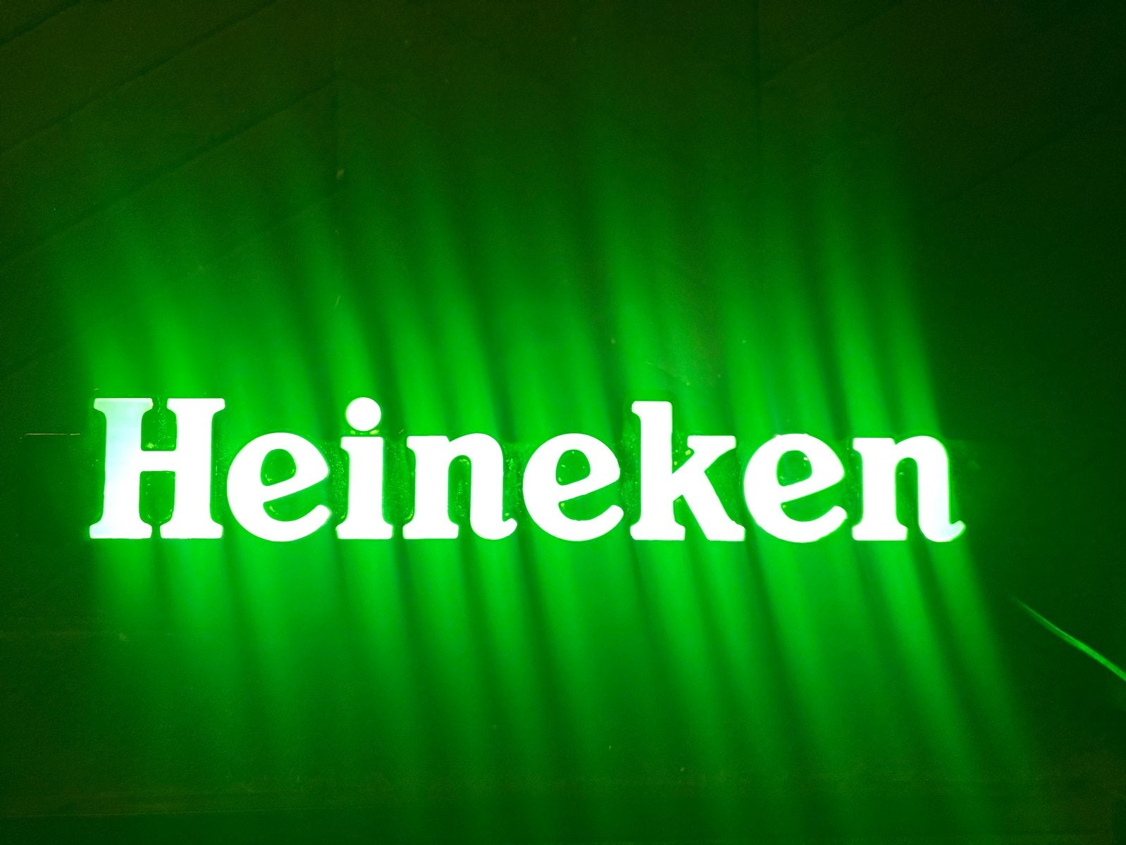 Heineken Lichtreclame - Groen, Verzamelen, Ophalen of Verzenden, Gebruikt, Overige typen, Heineken