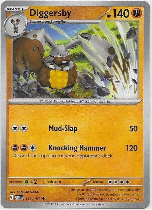 Obsidian Flames,  Diggersby [uncommon] 113/197, Verzenden, Nieuw, Losse kaart