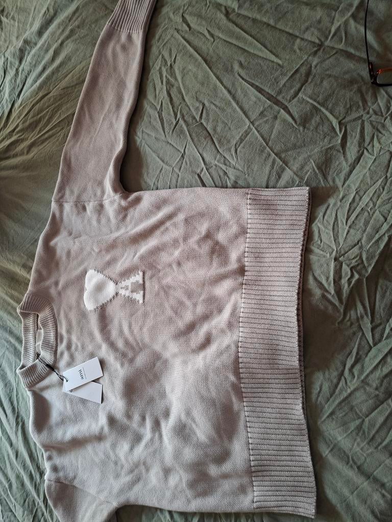 Nieuwe Ami Paris trui  Maat M, Maat 38/40 (M), Beige, Ami Paris, Nieuw
