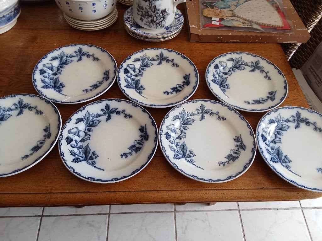 7 prachtige dinner borden societe ceramique ETRURIA, Ophalen of Verzenden