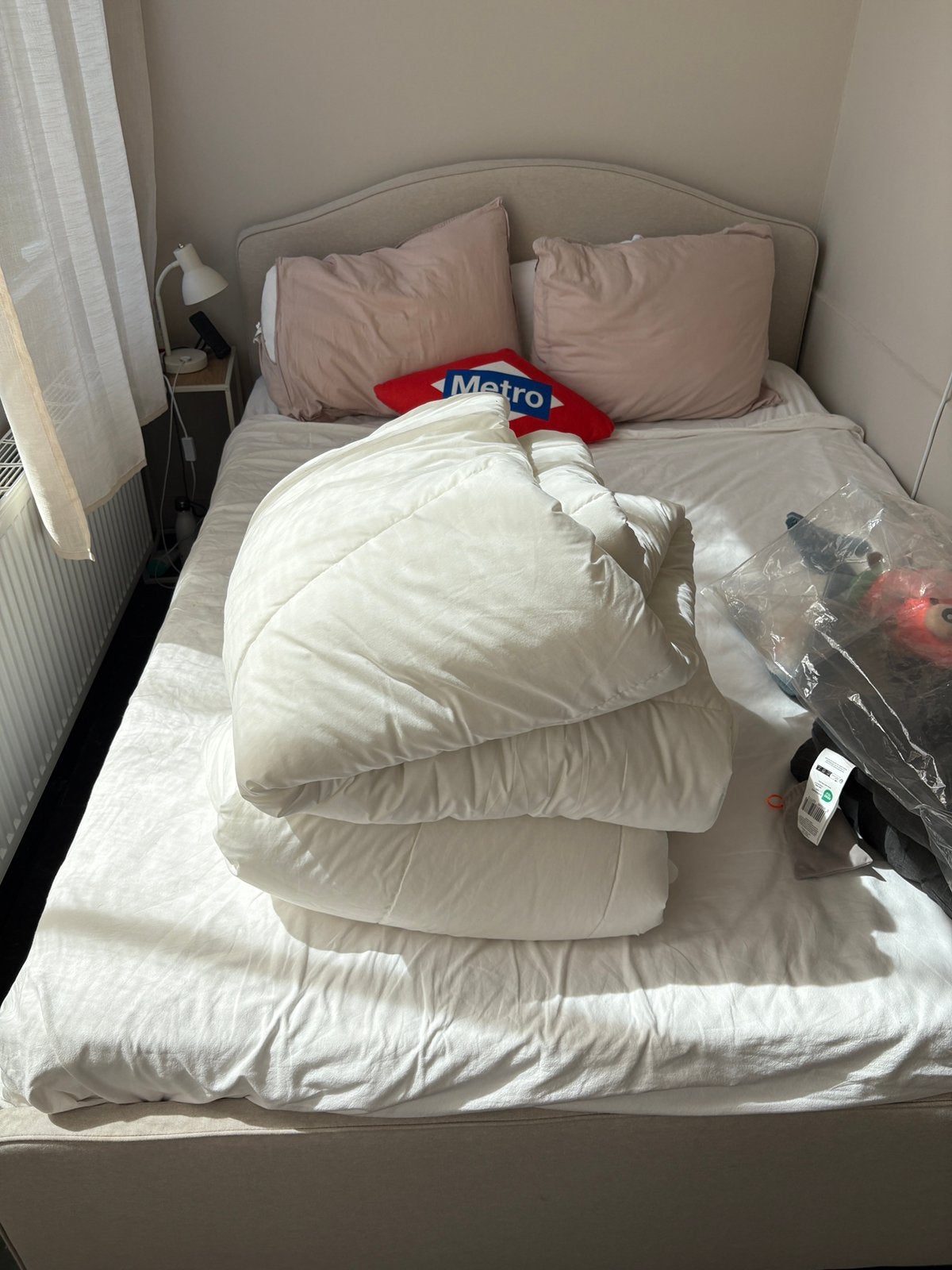 Dekbed + vacuumtas & vacuumpomp, Ophalen, Wit, Tweepersoons, IKEA