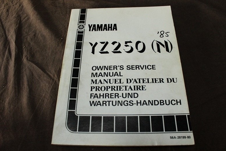 Yamaha YZ250 N 1985 motorcycle owner's service manual YZ 250, Motoren, Ophalen of Verzenden, Yamaha