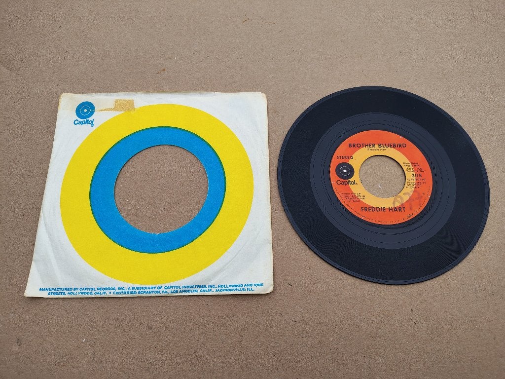 Single: Freddie Hart - Brother Bluebird (1971) USA, Cd's en Dvd's, Verzenden, Gebruikt, 7 inch, Pop