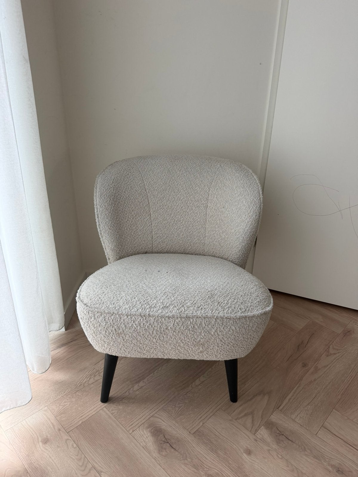 Fauteul Wood karwei, Huis en Inrichting, Fauteuils, Ophalen, Gebruikt, 75 tot 100 cm, 50 tot 75 cm