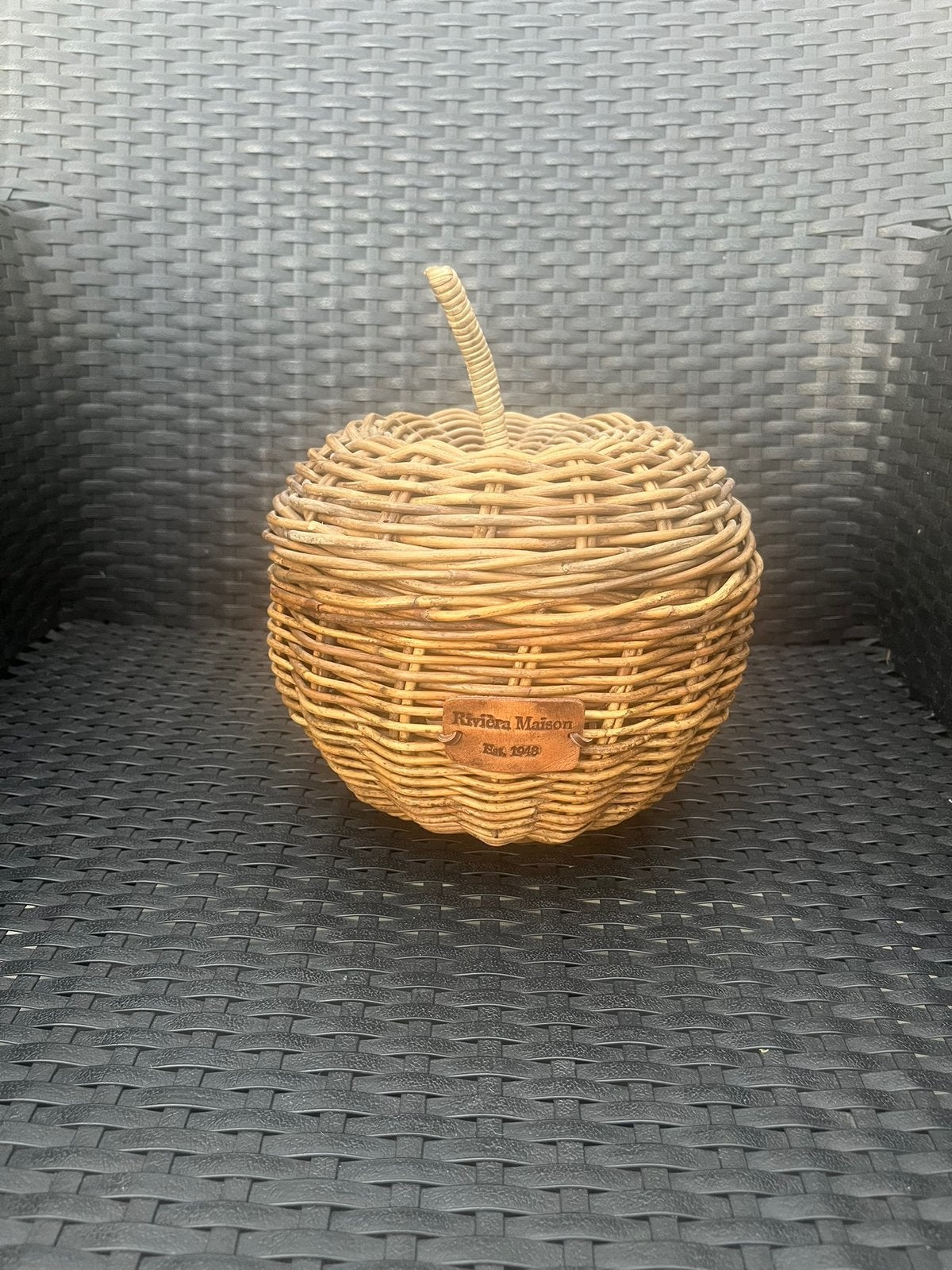 Te koop: Rattan Rivièra Maison mand, appel, deco, Huis en Inrichting, Mand, Rond, Nieuw, Ophalen of Verzenden