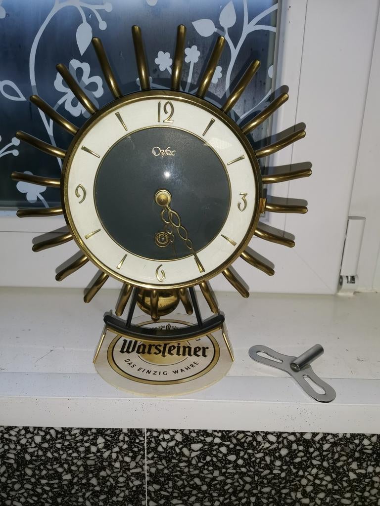 Orfac zonneklok juweliers klok zie alle foto's, Huis en Inrichting, Woonaccessoires | Klokken, Ophalen of Verzenden, Wandklok