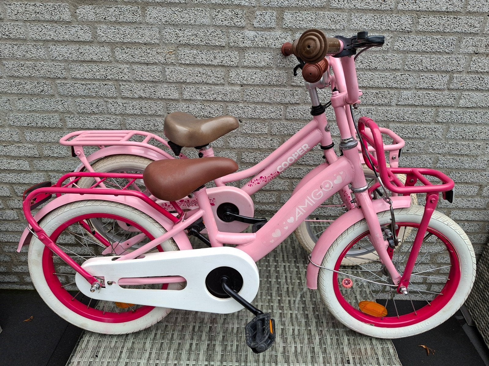 meisjes fietsjes 16 inch met transport rekje, Ophalen, Gebruikt, 16 tot 20 inch