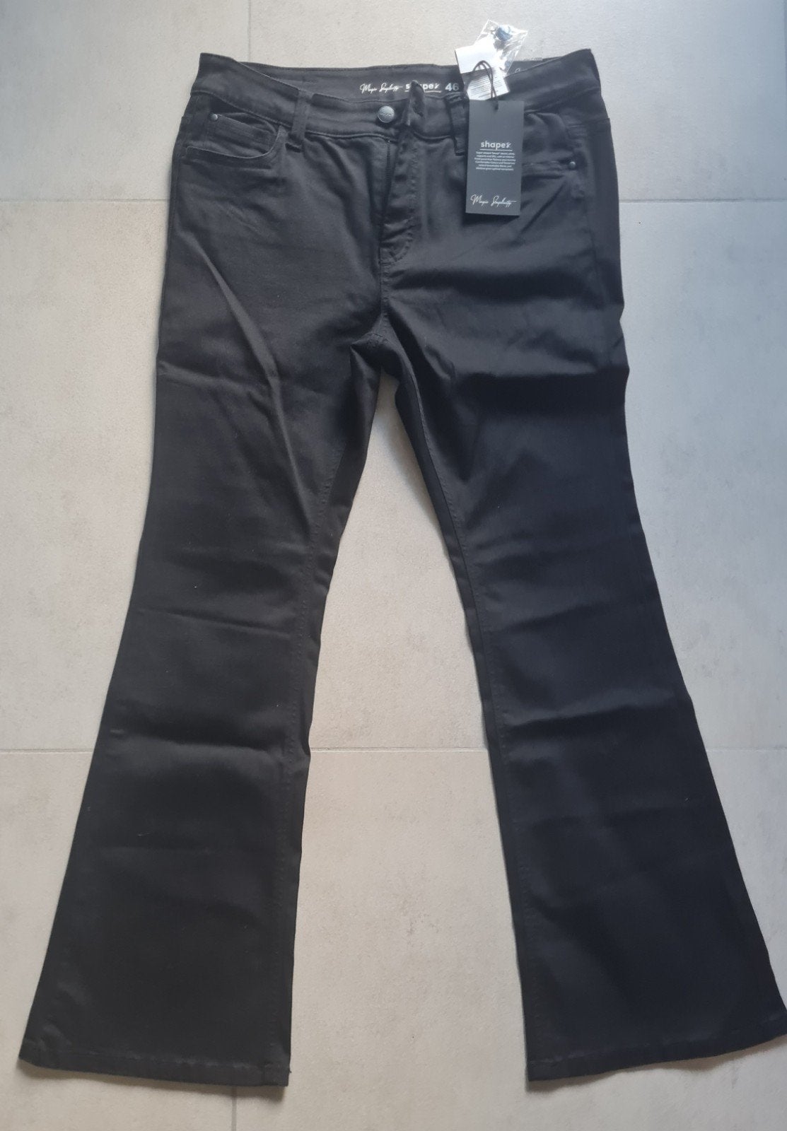 Nieuw met kaartjes Zwarte bootcut broek MS Mode mt 46 Shaper, Zwart, Maat 46/48 (XL) of groter, Nieuw, Ophalen of Verzenden