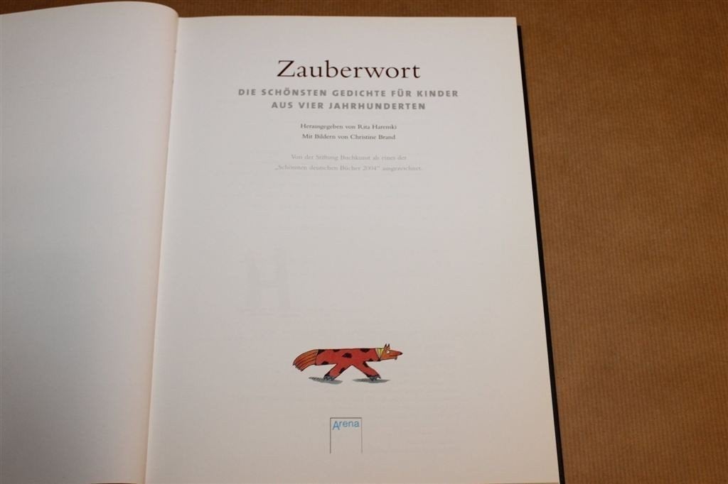 Zauberwort — Kinderpoëzie 4 Eeuwen Met Audio CD [DE], Boeken, Ophalen of Verzenden, Zo goed als nieuw