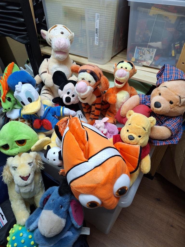 Grote stapel Disney en andere knuffels - Zo goed als nieuw, Disney, Disney, Ophalen of Verzenden, Zo goed als nieuw