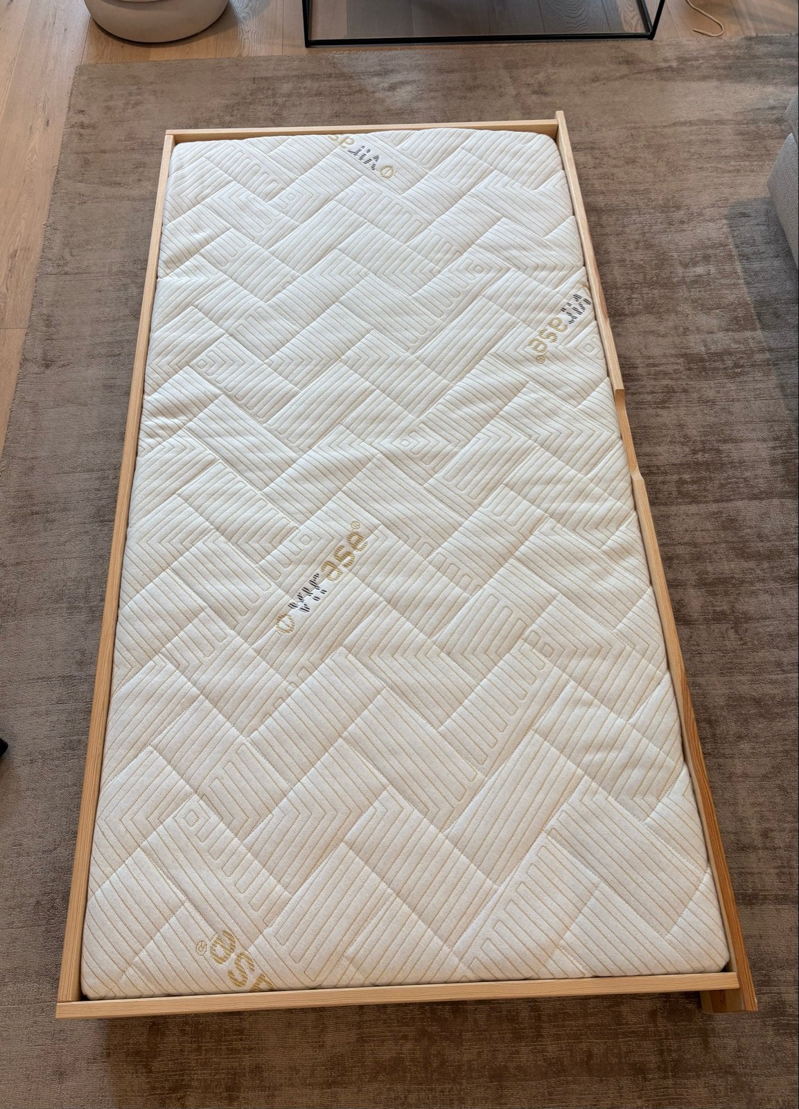 Uitschuifbare Bedlade met Matras -Kindbed/Logeerbed/Onderbed, Ophalen, 85 tot 100 cm, Zo goed als nieuw, Lattenbodem