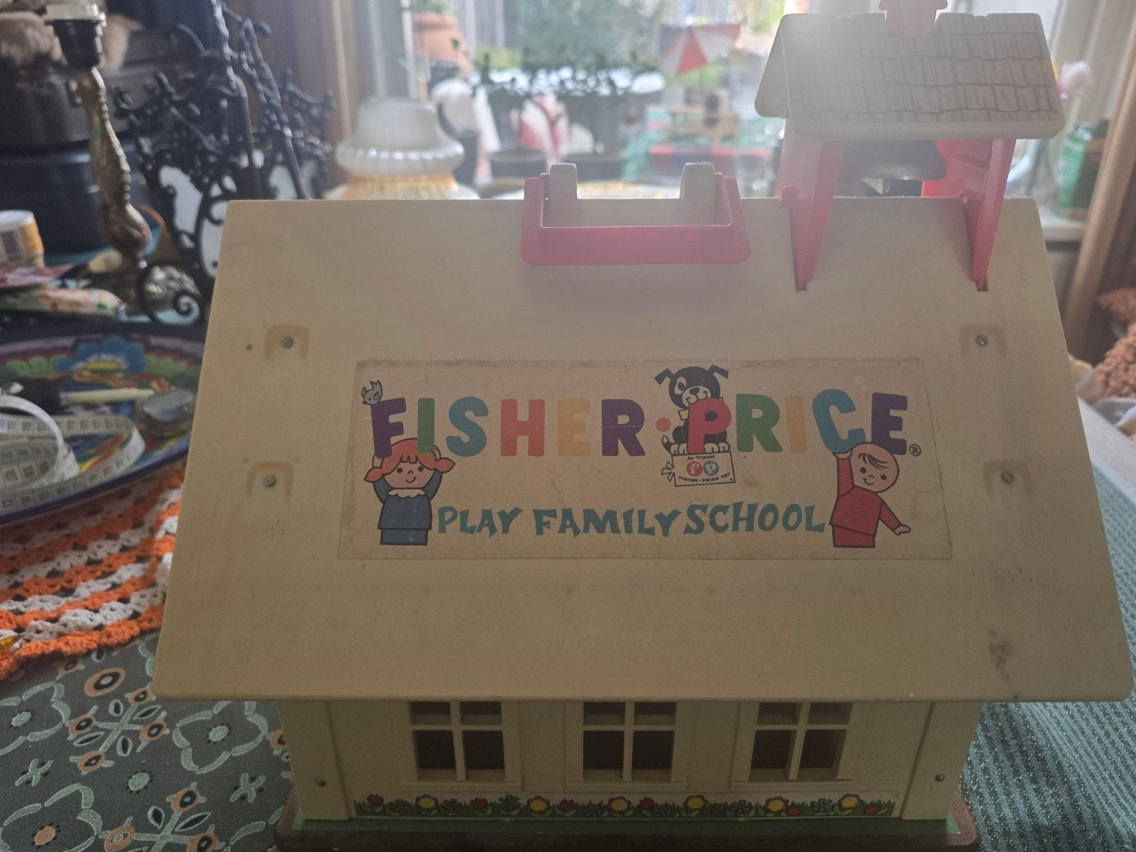 Fisher-Price Play Family School ,Jaren '70 Vintage Speelg, Ophalen of Verzenden, Gebruikt, Speelset