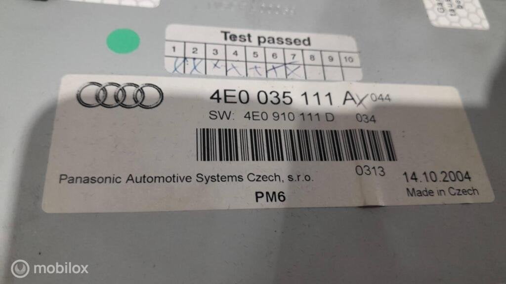 CD wisselaar Audi A6 4E0035111A, Gebruikt, Ophalen of Verzenden