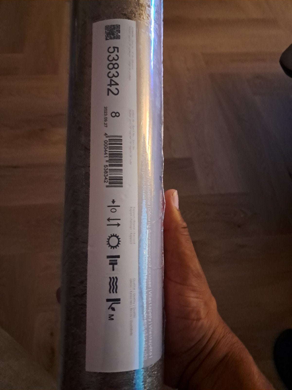 6 rollen RASCH Vliesbehang 538342 glitter taupe, Huis en Inrichting, Stoffering | Behang, Ophalen, Bruin, Rasch, Structuur