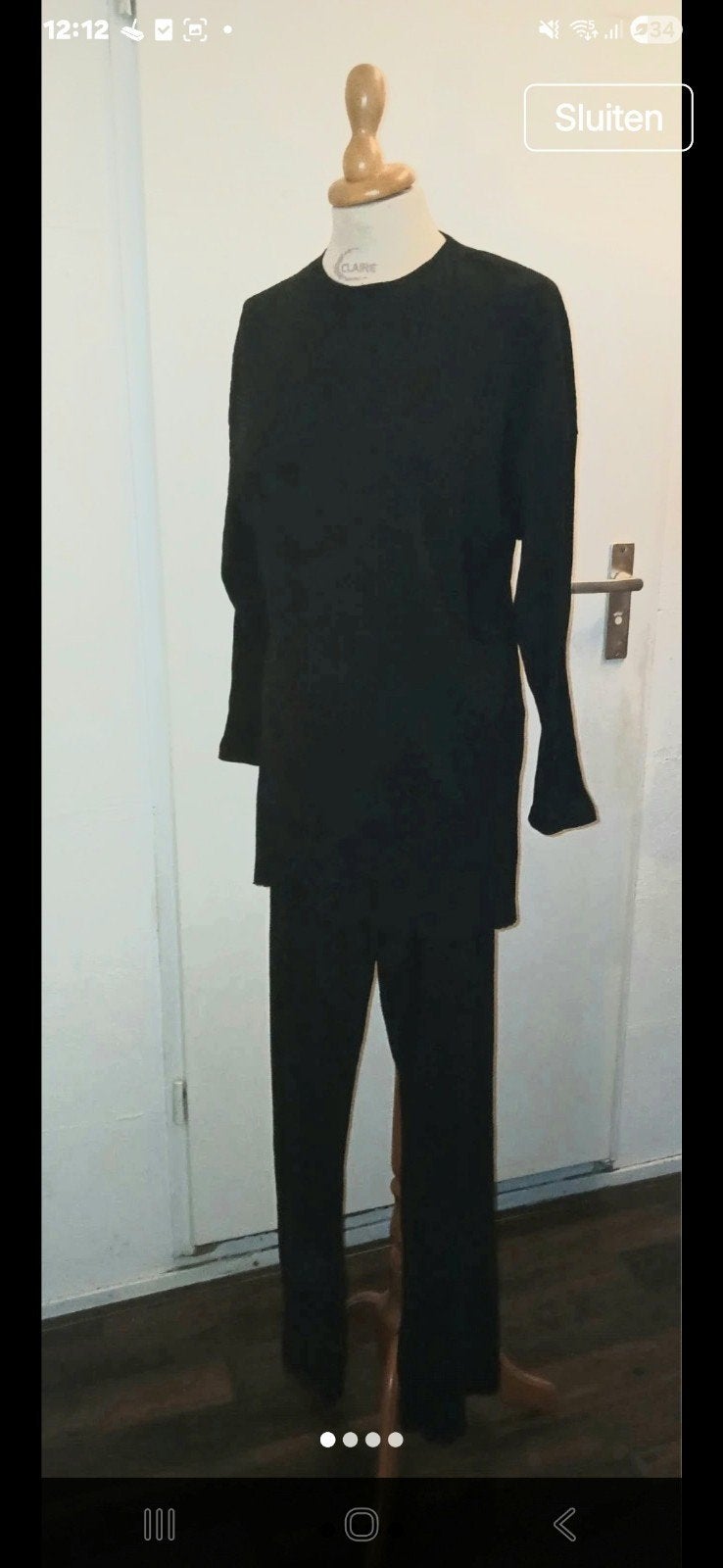 Zwart huispak / loungewear set, Maat 38/40 (M), Zwart, Ophalen of Verzenden, Original