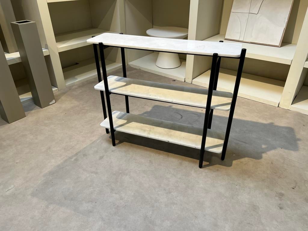 Sidetable marmer wit 150cm, Info@savoireinteriors.com, Van haestrechtstraat 15d, Ophalen of Verzenden, Savoire