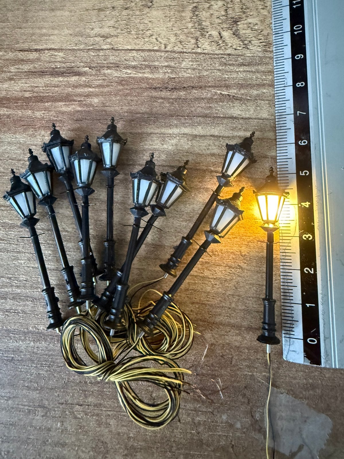 Lantaarnpalen | N/H0 schaal | 5cm | 10 stk, Overige merken, Gelijkstroom, Overige typen, Analoog