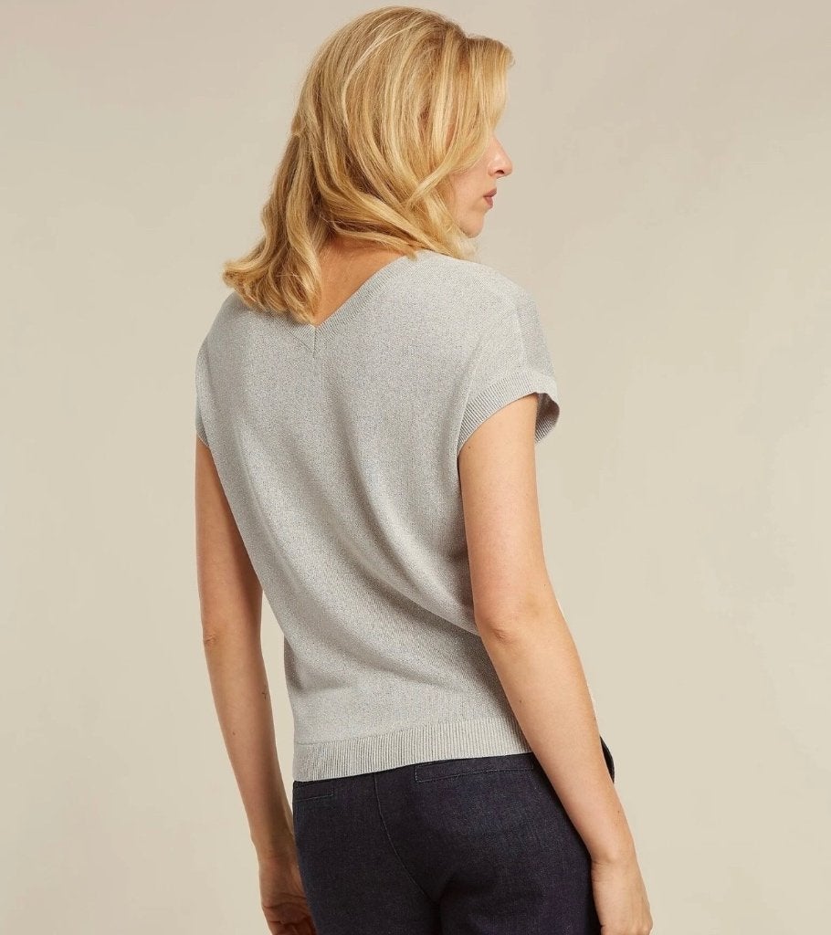 Beaumont lurex top / shirt grijs/zilver maat XL, Verzenden, Beaumont, Maat 42/44 (L), Zo goed als nieuw