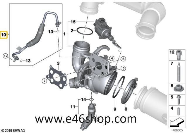 TURBO OLIE LEIDING BMW B36C  B38C B38B MOTOR OE 11428629962, -, -, Nieuw, Ophalen of Verzenden