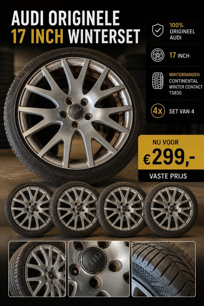 wielen set 17" origneel Audi 5x112, Auto-onderdelen, Banden en Velgen, Ophalen, Gebruikt, Velg(en), 17 inch