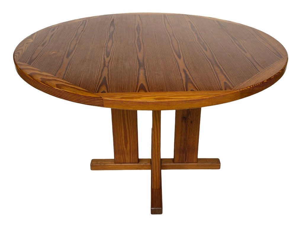 Vintage Design Grenen Eettafel, Tafel Ovaal jaren 70, Huis en Inrichting, Ophalen, Vintage eettafel, 50 tot 100 cm, Vintage eettafel