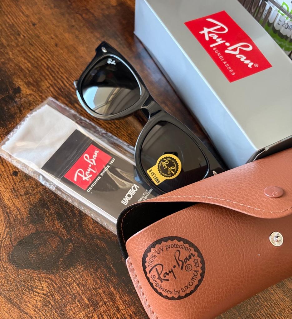 Nieuwe Ray-Ban Wayfarer zonnebril - Klassiek model, Zonnebril, Verzenden, Zwart, Nieuw