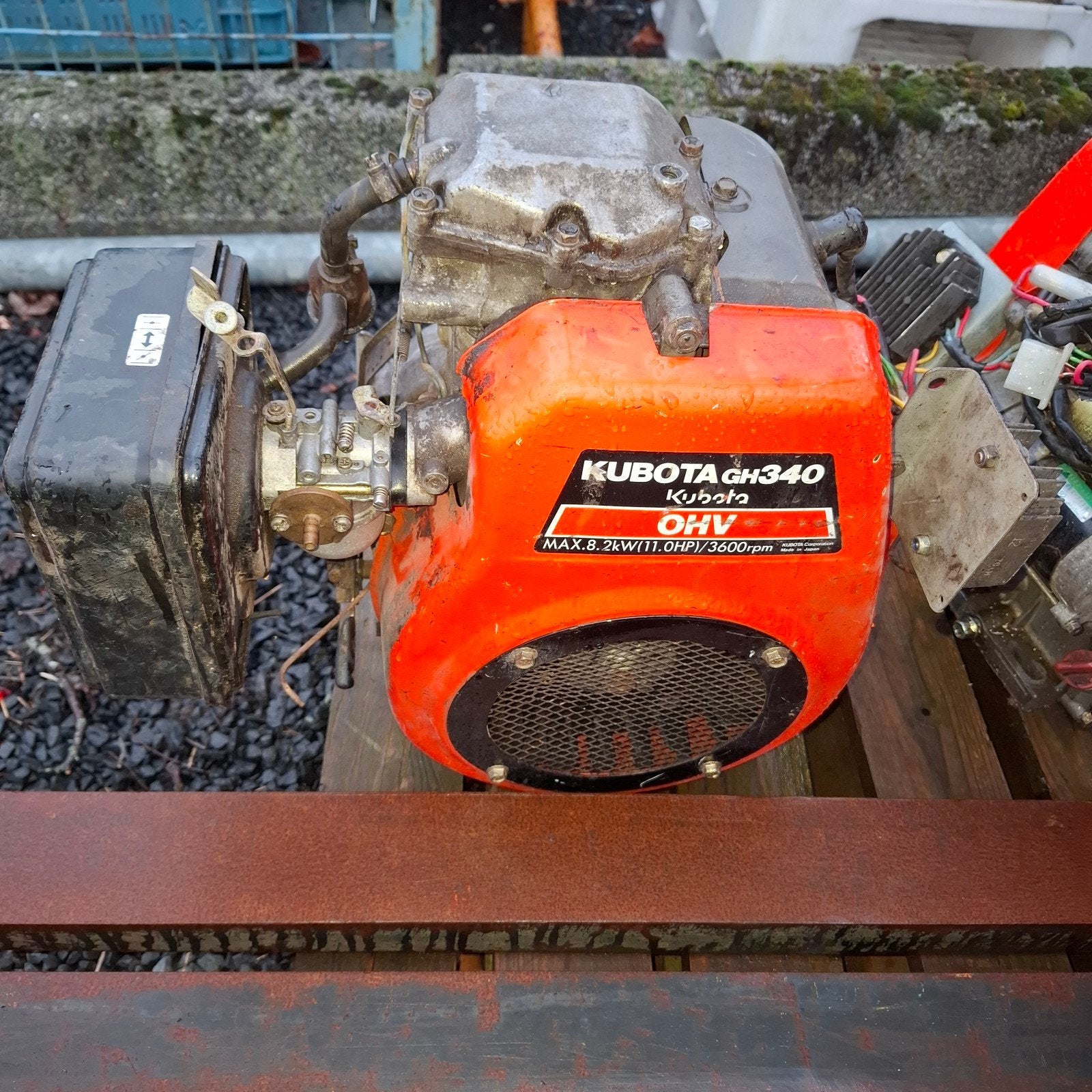 KUBOTA GH 340 BENZINE MOTOR ELECTR GESTART, Ophalen of Verzenden