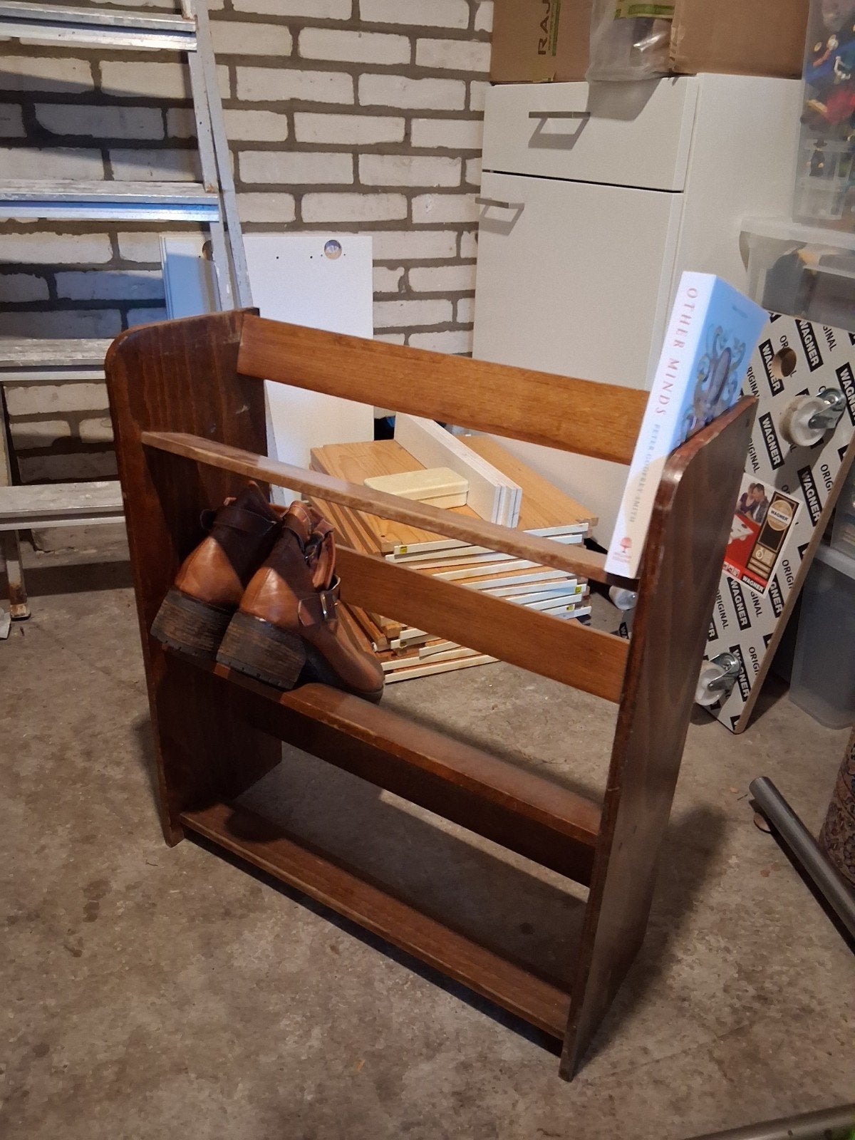 Houten Vintage Schoenenrek of Boekenrek - 61x53x20 cm, Huis en Inrichting, Kasten | Schoenenrekken, Ophalen