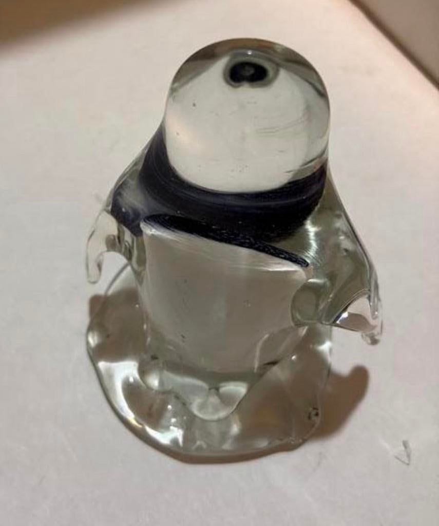 Vintage Glazen Pinguïn Presse-papier - Phoenician Glass, Ophalen of Verzenden
