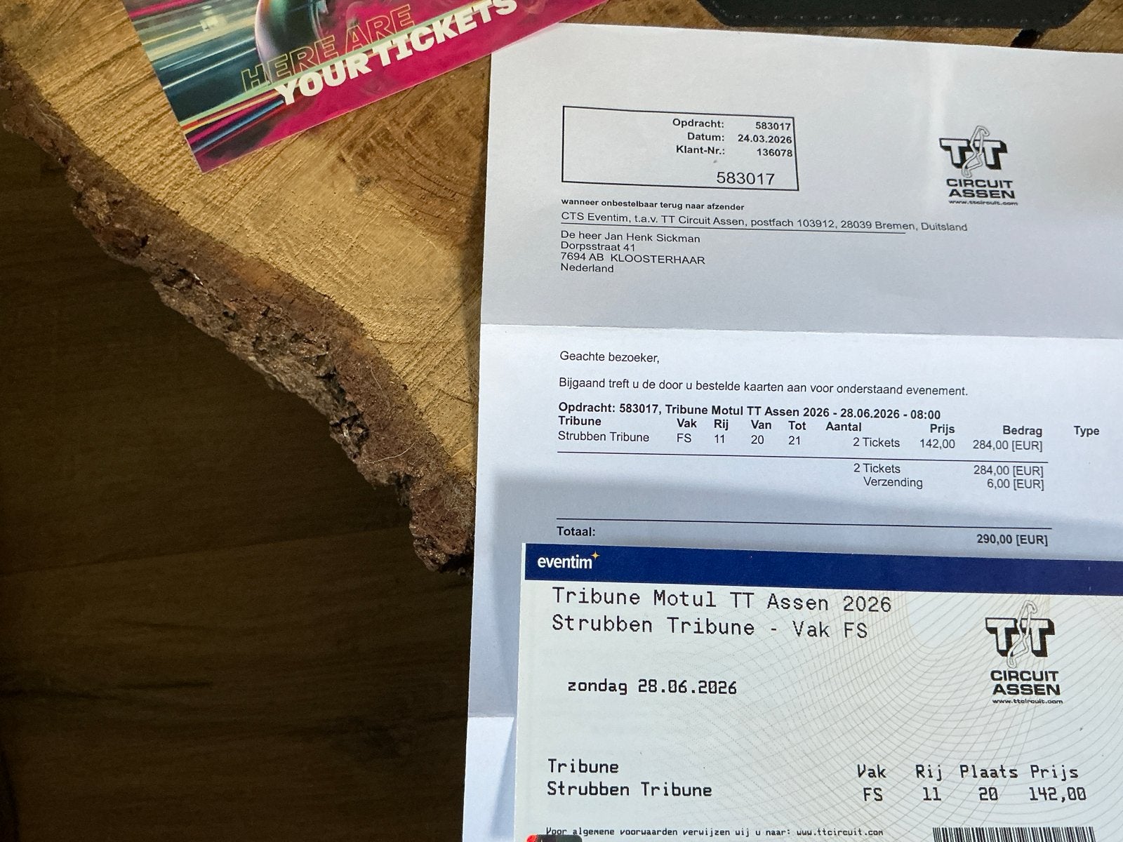 2 tickets tt Assen, Twee personen