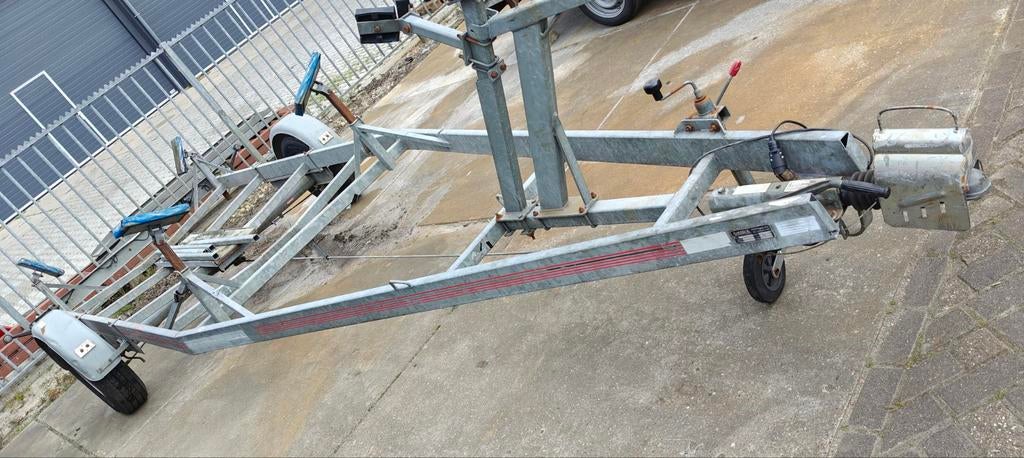 Grote Harbeck boot trailer 1800 kg voor sloep of Pampus, Watersport en Boten, Boottrailers, Gebruikt, 1500 tot 3000 kg, Harbeck