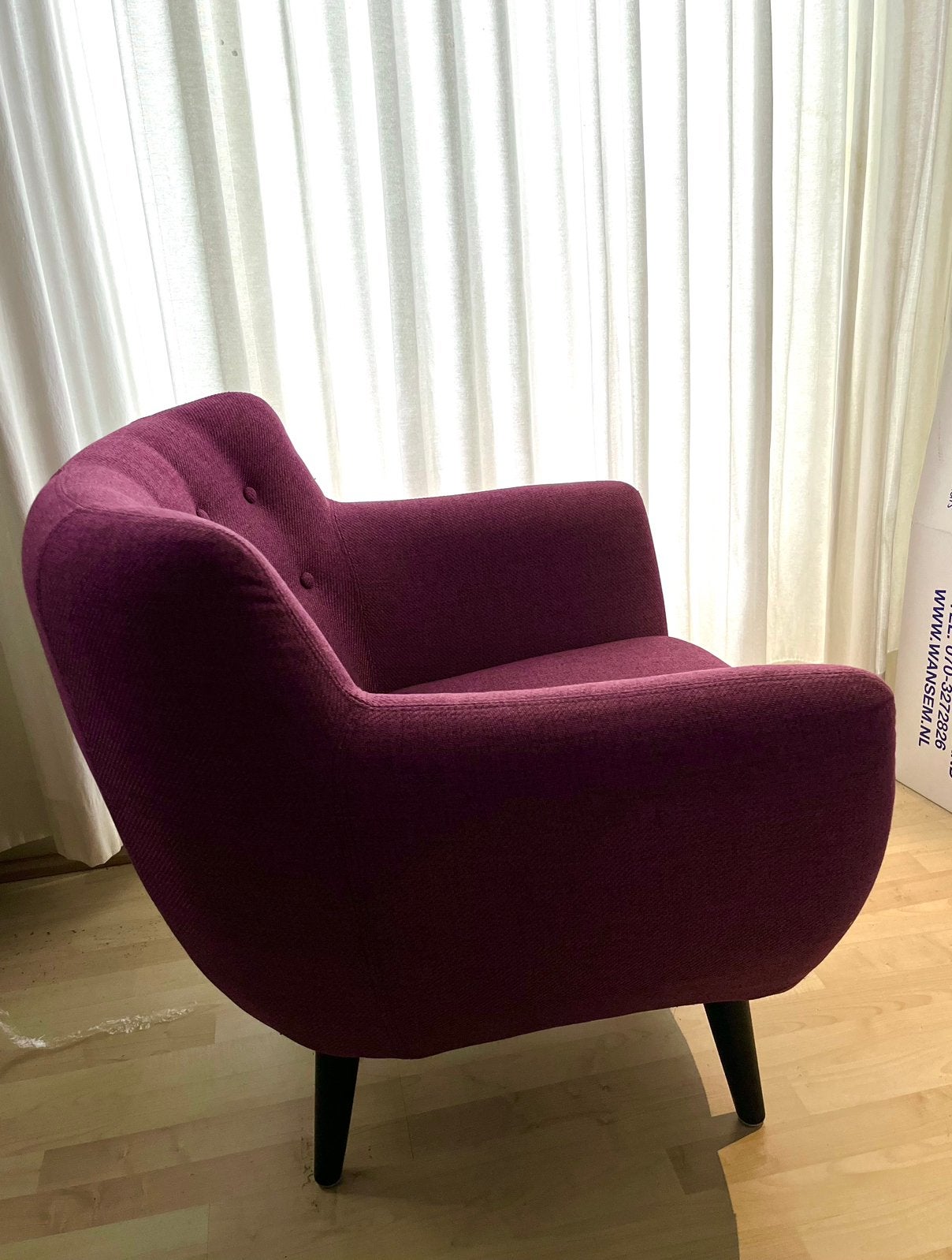 Aba-i fauteuil paars, Ophalen, Eenpersoons, 75 tot 100 cm, Zo goed als nieuw