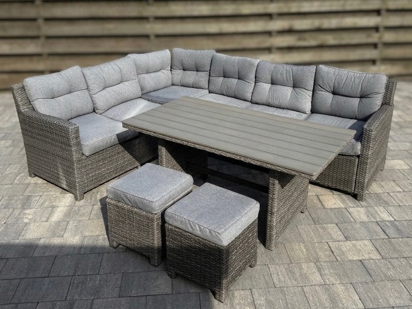Intratuin loungeset / diningset Wilson (6-persoons), Tuin en Terras, Ophalen, Zo goed als nieuw, Wicker, Bank